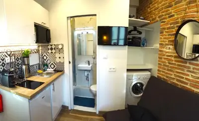 Cuisine ou kitchenette dans l'établissement ★★★Studio Heart of Le Marais, Design Flat★★★