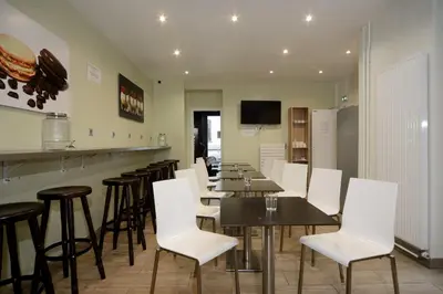 Cuisine ou kitchenette dans l'établissement Enjoy Hostel