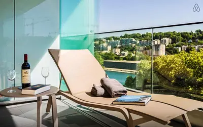 Balcon ou terrasse dans l'établissement Vue sur Seine Musicale
