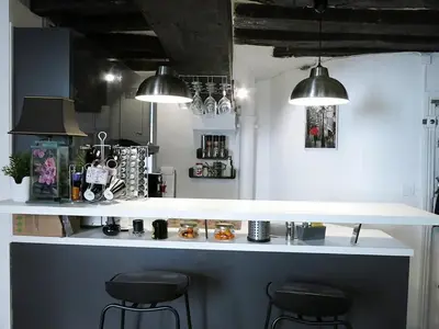 Cuisine ou kitchenette dans l'établissement Studio Marais Charlot CityCosy