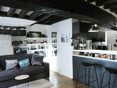 Cuisine ou kitchenette dans l'établissement Studio Marais Charlot CityCosy