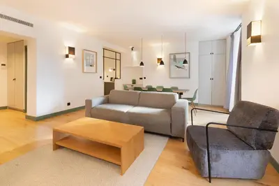 Coin salon dans l'établissement Pick A Flat's Apartment in Saint Germain - Rue Corneille