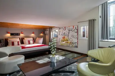 Un ou plusieurs lits dans un hébergement de l'établissement Maison Lavaud