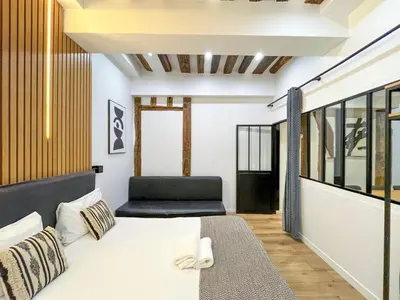 Un ou plusieurs lits dans un hébergement de l'établissement 67 - Amazing Parisian Flat