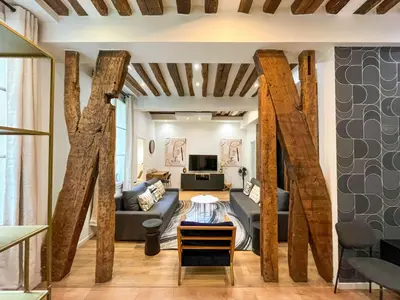 Coin salon dans l'établissement 67 - Amazing Parisian Flat