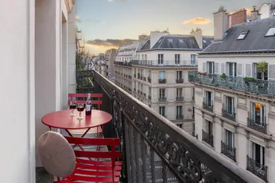 Balcon ou terrasse dans l'établissement Appart Hotel Avalon