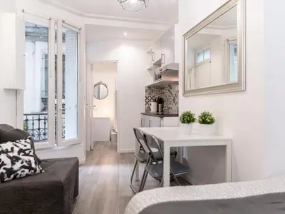 Coin salon dans l'établissement Montmartre Apartments Matisse