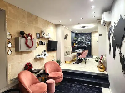 Coin salon dans l'établissement Hotel Agenor