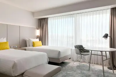 Un ou plusieurs lits dans un hébergement de l'établissement Courtyard by Marriott Paris Gare de Lyon