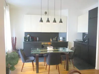 Cuisine ou kitchenette dans l'établissement Luxe Marais Bretagne CityCosy
