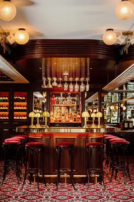 Salon ou bar de l'établissement Hôtel Thoumieux