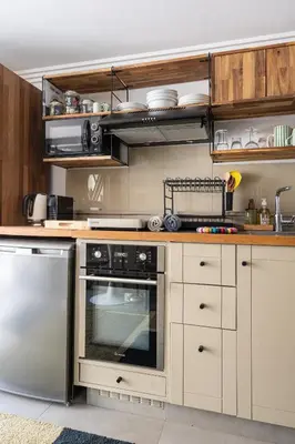 Cuisine ou kitchenette dans l'établissement Square Studio