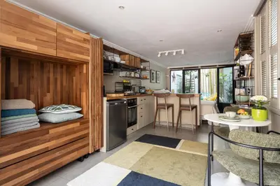 Cuisine ou kitchenette dans l'établissement Square Studio