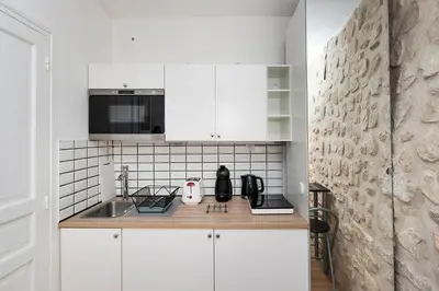 Cuisine ou kitchenette dans l'établissement Paris entre Opéra et Montmartre
