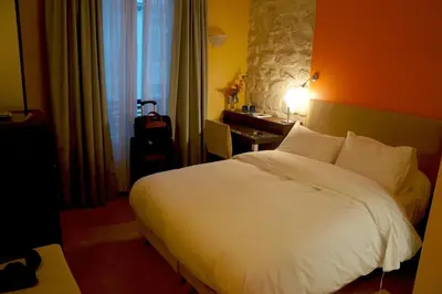 Un ou plusieurs lits dans un hébergement de l'établissement Hotel Danemark