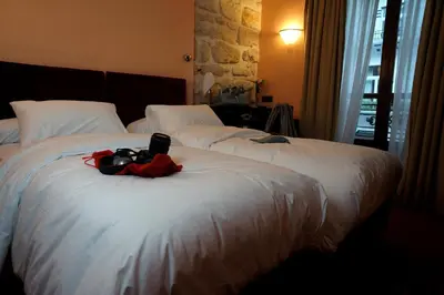 Un ou plusieurs lits dans un hébergement de l'établissement Hotel Danemark