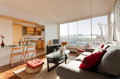 Cuisine ou kitchenette dans l'établissement Appartement le Méridien