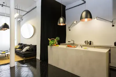 Coin salon dans l'établissement Habitat Parisien - 2BR-2BA - Aircon Loft Montorgueil