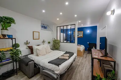 Télévision ou salle de divertissement dans l'établissement Elegant and cosy 2/3 rooms - Heart of Paris