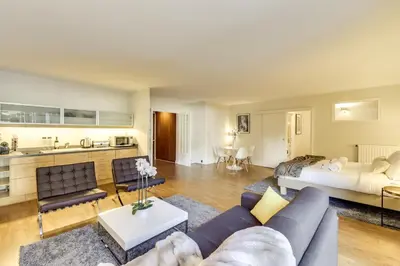 Cuisine ou kitchenette dans l'établissement Stylish Loft in Saint-Germain Des Près