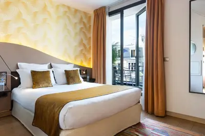 Un ou plusieurs lits dans un hébergement de l'établissement Hôtel Hor Europe