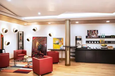 Coin salon dans l'établissement Hôtel Hor Europe