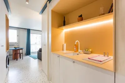 Cuisine ou kitchenette dans l'établissement Appt central avec balcon - Alésia - Montparnasse