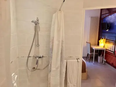 Salle de bains dans l'établissement Hotel Le Clos d'Alésia