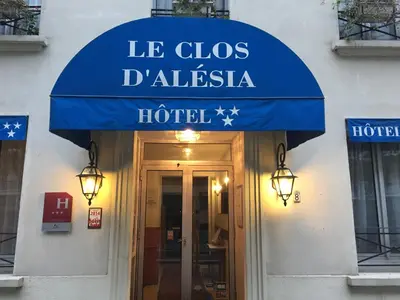 Façade ou entrée de l'établissement Hotel Le Clos d'Alésia