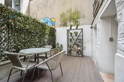 Balcon ou terrasse dans l'établissement Tour Eiffel Apartment