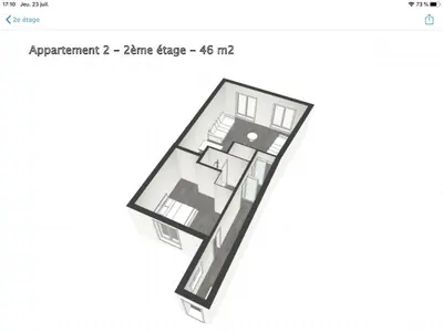 Plan de l'établissement Appartement clair et lumineux au centre de Paris