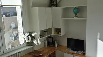 Cuisine ou kitchenette dans l'établissement Emmanuel & Béatrice