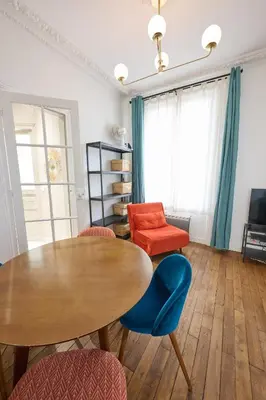 Coin salon dans l'établissement Très cosy 45m2, proche du parc des expositions