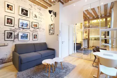 Coin salon dans l'établissement Résidence Le Marais by Studio prestige