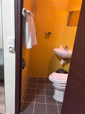 Salle de bains dans l'établissement Hotel Anya