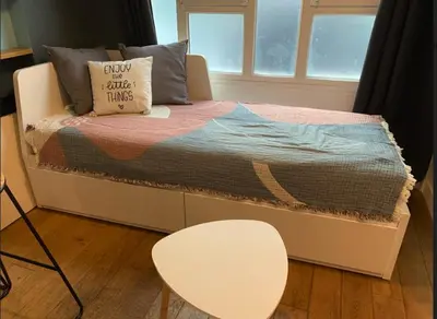 Un ou plusieurs lits dans un hébergement de l'établissement Midoon guest - DUPLEX D'ARCHITECT PARIS 10ème