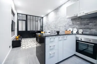 Cuisine ou kitchenette dans l'établissement Dreamyflat - Loft Louvre