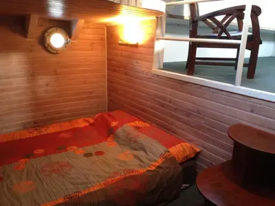 Un ou plusieurs lits dans un hébergement de l'établissement Boat For Guest