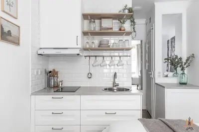 Cuisine ou kitchenette dans l'établissement Montmartre Apartments Chagall
