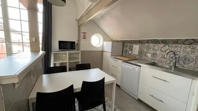 Cuisine ou kitchenette dans l'établissement Villa Liberté