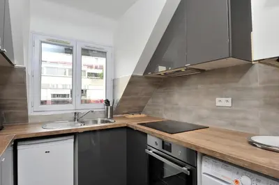 Cuisine ou kitchenette dans l'établissement Appart Paris Porte de Versailles
