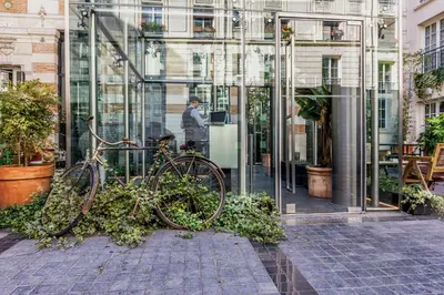 Jardin de l'établissement Kube Hôtel Paris