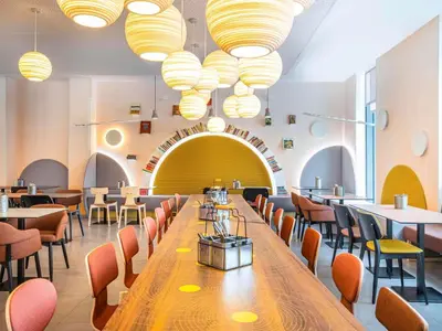 Restaurant ou autre lieu de restauration dans l'établissement ibis Styles Paris Meteor Avenue d'Italie