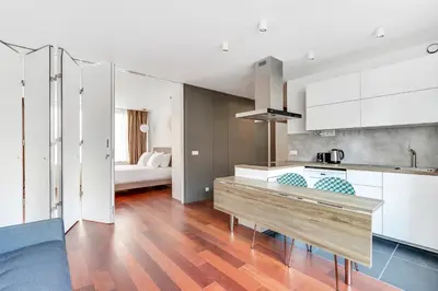 Cuisine ou kitchenette dans l'établissement Pick A Flat's Apartment rue Pajol - La Chapelle