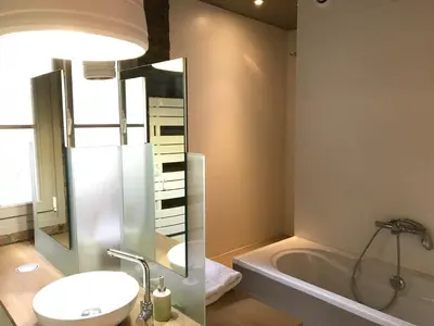 Salle de bains dans l'établissement Beautiful duplex in the center of Paris