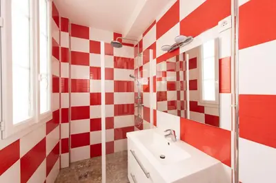Salle de bains dans l'établissement Objectif Lune