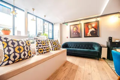 Coin salon dans l'établissement Residence Les Boulevards
