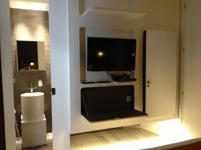 Salle de bains dans l'établissement La Maison de Léa