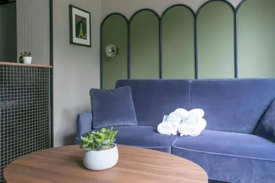 Coin salon dans l'établissement Studio cosy et calme près de Montparnasse