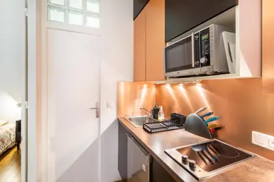 Cuisine ou kitchenette dans l'établissement Studio Bourdonnais
